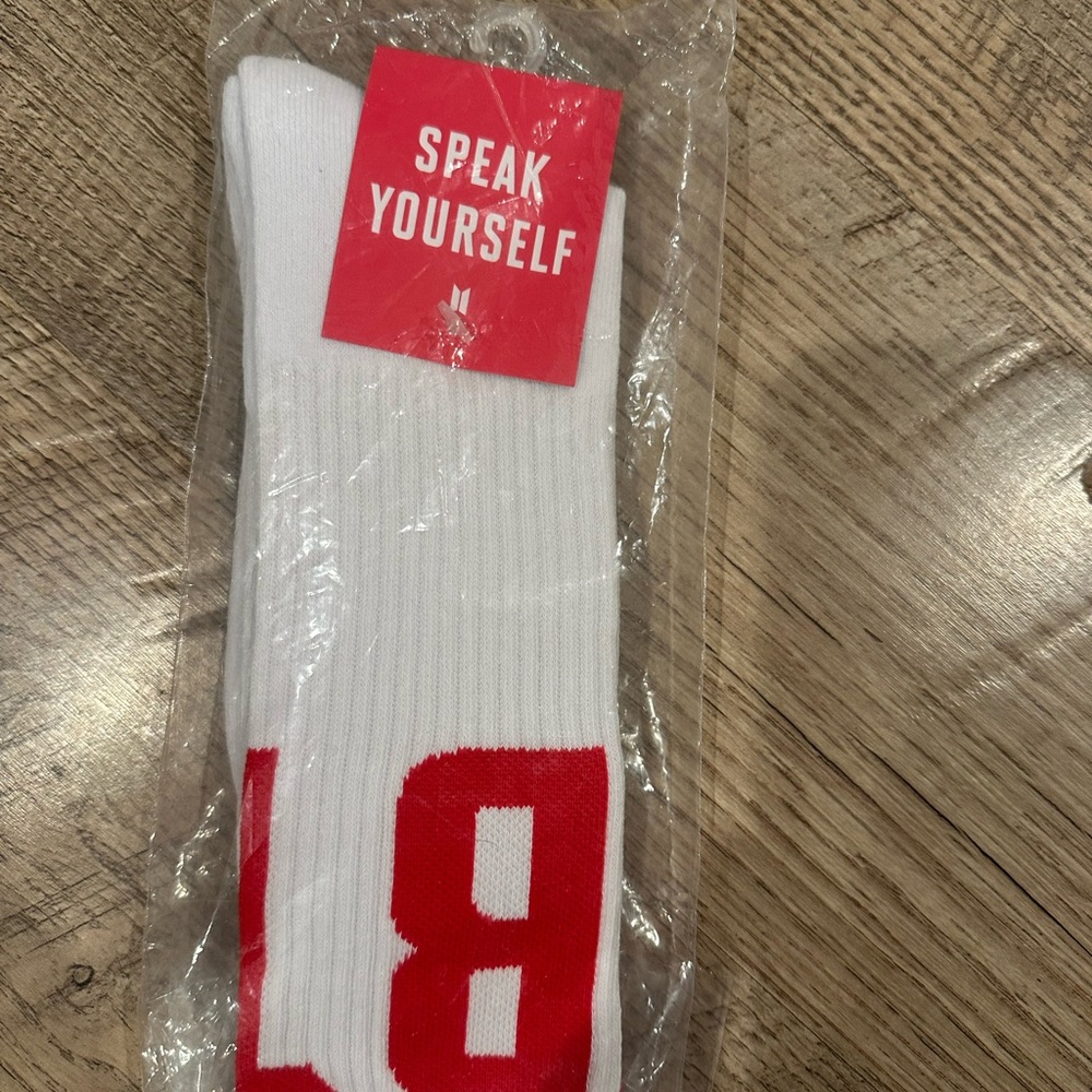 White and Red Socks